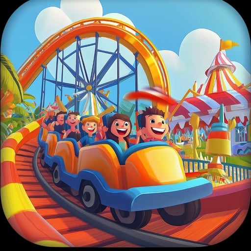 icon Roller Coaster Life Theme Park